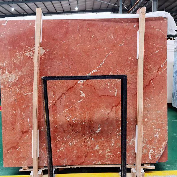 Polerad Rojo Alicante Orange Röd Marmor