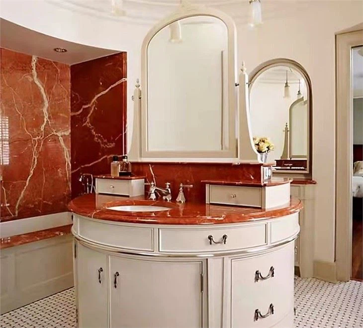 Nature Polished Rosso Alicante Marble Slab Orange Marble Tops(001)