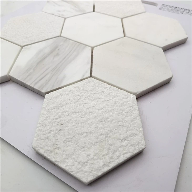 Calacatta Gold Eclipse Marble Mosaic Tile