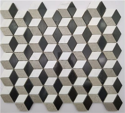 Brun marmor fyrkantig mosaikplatta